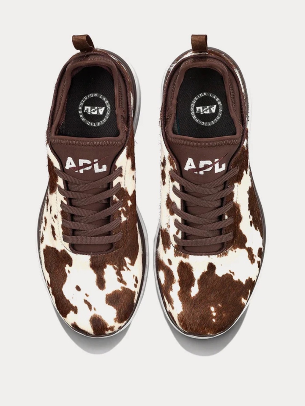 NWT APL Iconic Phantom Deep Brown Cow Print Running Shoe